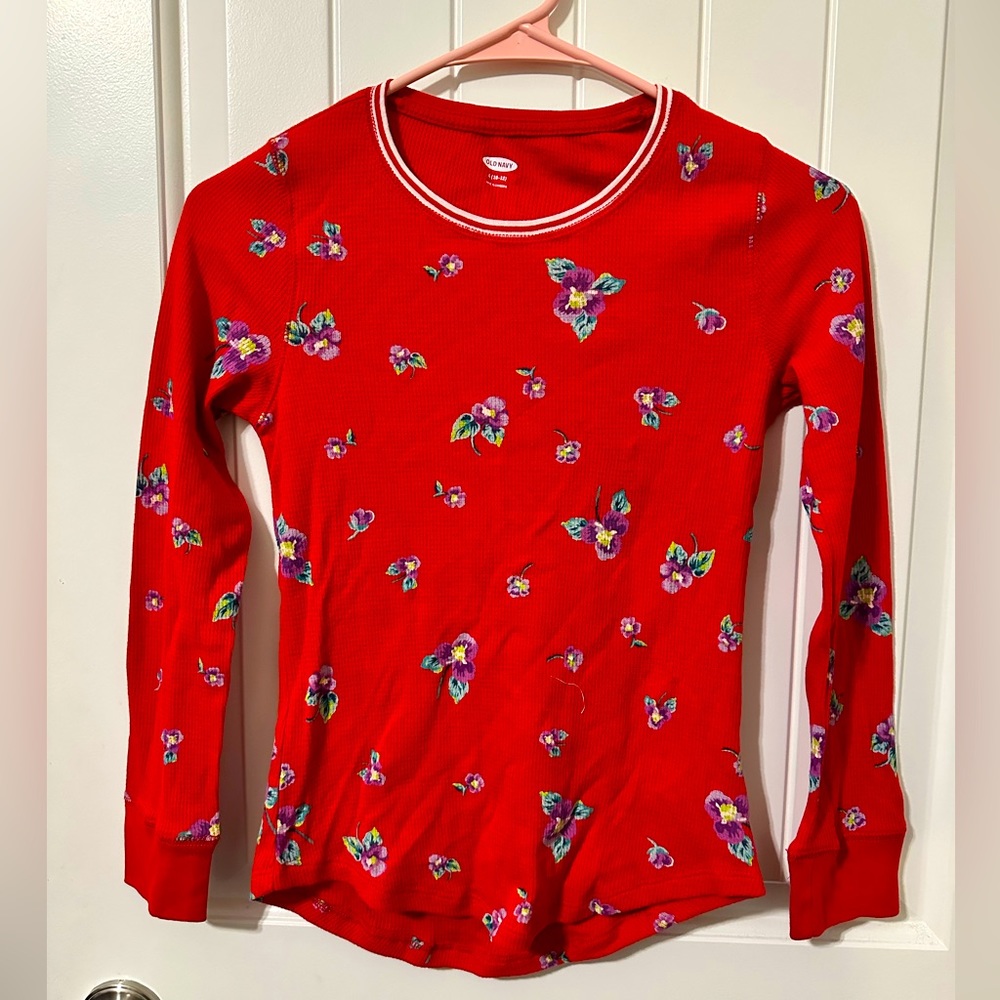 Old Navy Girls Long Sleeve Thermal Knit T- Shirt